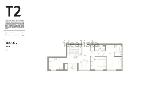 Apartamento T2 à venda na Horta das Figuras - Lejana - Senhora da Saúde