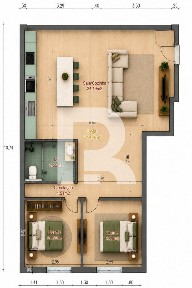 Apartamento T2 à venda na Quinta das Serralheiras