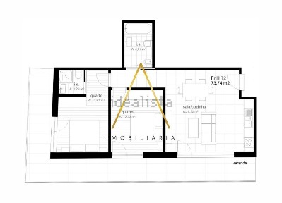 Apartamento T2 à venda no Centro