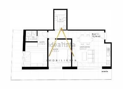 Apartamento T2 à venda no Centro