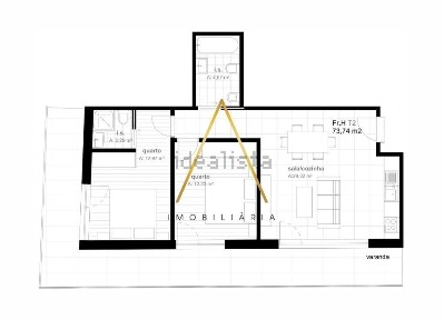 Apartamento T2 à venda no Centro