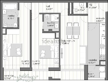 Apartamento T2 à venda na Rua Nova de Corim, 275