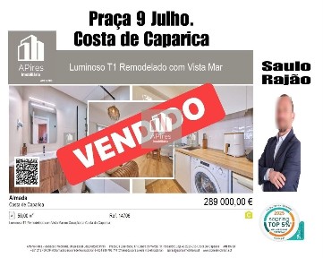 Apartamento T1 à venda na Praça de 9 de Julho