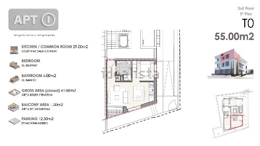 Apartamento T0 à venda na Rua do Infante Dom Henrique, 31