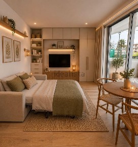 Apartamento T0 à venda na Campo Belas Clube de