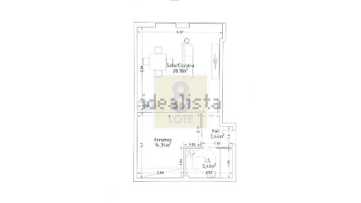 Apartamento T1 à venda no Centro
