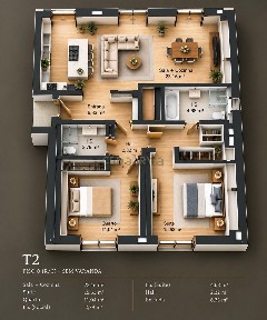 Apartamento T2 à venda na Rua Maria Guilhermina Carvalho Ascenso