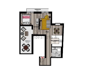 Apartamento T1 à venda na Rua do Vale de Santo António, 14
