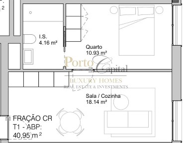 Apartamento T1 à venda no Hospital São João - Pólo Universitário