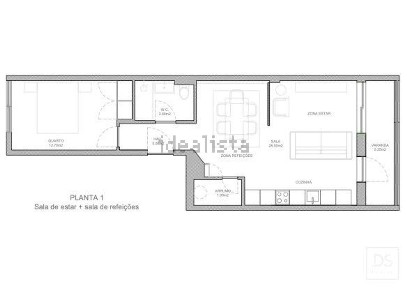 Apartamento T1 à venda na Rua Visconde das Devesas, 419