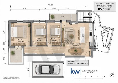 Apartamento T3 à venda na Calçada do Tojal